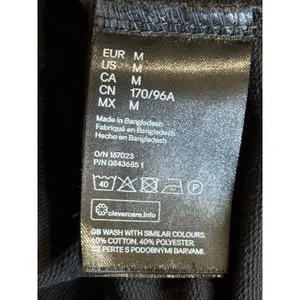 H&M Short Sleeve Black Sweater Size M Crew‎ Neck Soft Ribbed Hem thumbnail 6