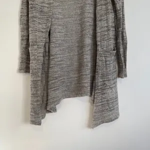 SATURDAY SUNDAY ANTHROPOLOGIE ANTHRO Eagan Cardigan Gray Open Sweater NO LINING thumbnail 6