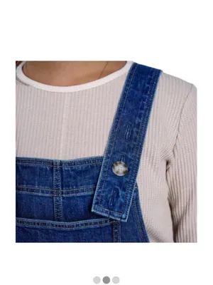 Molly Yeh Women's Easy Denim Overalls Plus Size 2X Wide leg adjustable straps thumbnail 5