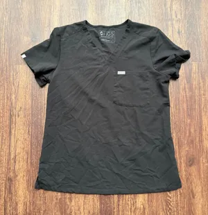FIGS Women’s Black Catarina One Pocket Scrub Top - Size S thumbnail 1