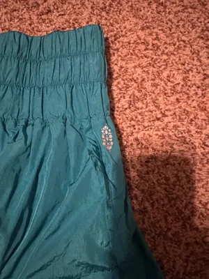 Teal Free People All The Way Home Shorts thumbnail 3