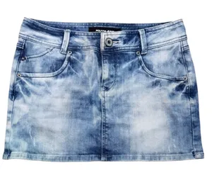 Pelham Jeans Distressed Denim Mini Skirt Women’s Size 28 Blue Stretch Y2K thumbnail 1