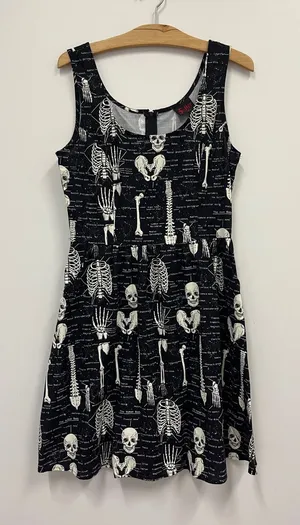 Folter Black Skeleton/Anatomy dress size M thumbnail 1