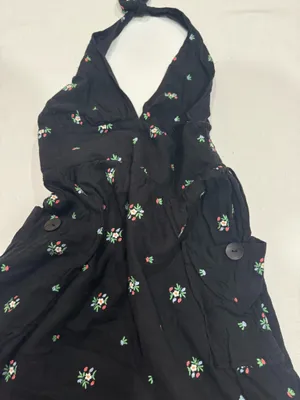 Urban Outfitters Floral Embroidered Halter Midi Dress Small thumbnail 7