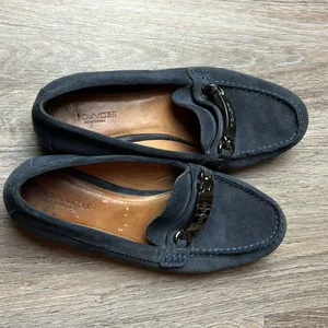 Coach Blue Suede Loafers Size 7.5 B thumbnail 13