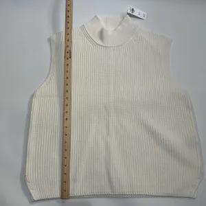 NWT Abercrombie & Fitch XL Off White Sweater Vest thumbnail 4