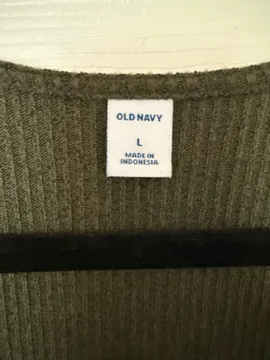 Old Navy Olive Green Long Sleeve Wrap Midi Dress thumbnail 3