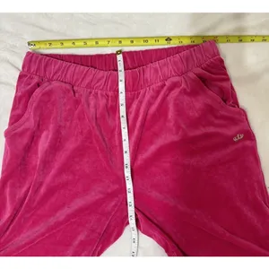 EUC Juicy Couture Hot pink BARBIE velvet joggers womens -size 2xL Plus‎ thumbnail 5