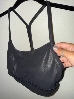 Lululemon Flow Y Sports Bra Radiate Foil Print Black Size 4 Athletic Running thumbnail 3