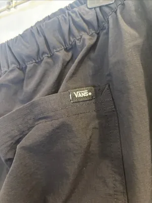Vans Black Nylon Parachute Cargo Pants Baggy Utility Streetwear XL thumbnail 4