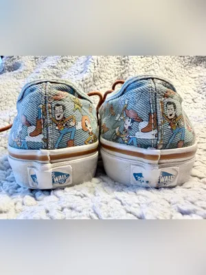 Rare Disney Pixar x Vans Authentic Toy Story Sheriff "Woody" Denim Sneakers. thumbnail 7