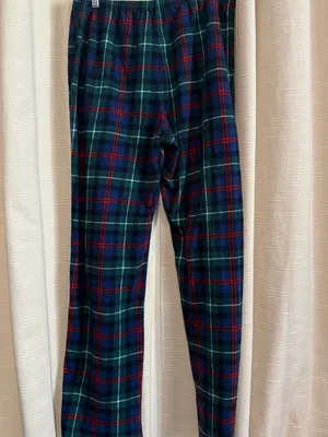 Lauren Ralph Lauren Green, Navy & Red Plaid Button-Down PJ Set thumbnail 3