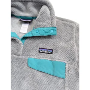 Patagonia Re-Tool Snap-T Pullover Grey Teal Fleece Womens M Hiking Gorpcore thumbnail 5