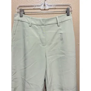 Avec Les Filles Green Cropped Wide‎ Leg Career Dress Pants Womens Size 4 thumbnail 4