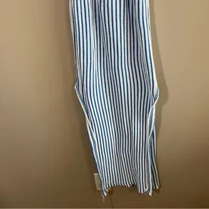 Women’s Blue White Striped Knit Cut Out Dress Small thumbnail 3