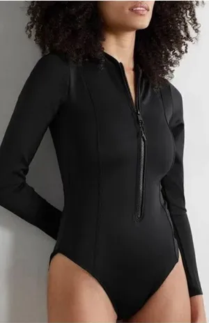 NEW. Good American black long sleeve scuba suit. XS. Retails $129 thumbnail 1