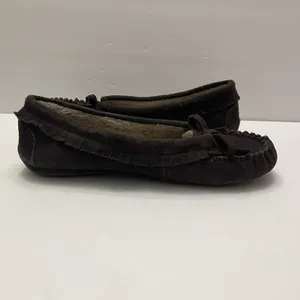 KENNETH‎ COLE REACTION Brown Suede Sherpa Comfort Flat Slipper Shoe Womens 8 thumbnail 7