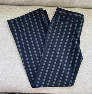 Y2K Era BCBG Max Azria Pin Stripe Pants Navy Women's Size 0 thumbnail 1