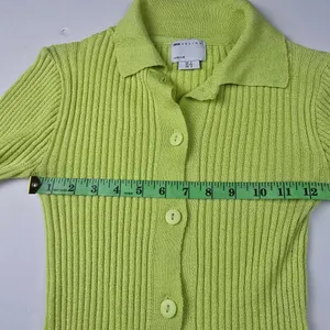 ASOS DESIGN sweater with collar in‎ green Women's size 2 thumbnail 7