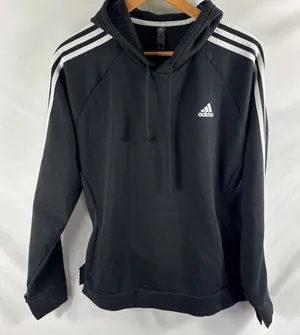 Adidas Black Hoodie Sweatshirt Size Large thumbnail 1