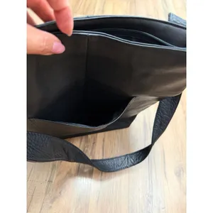 HOBO International Black Leather Tote Shoulder Bag Large Pocket Vintage thumbnail 6