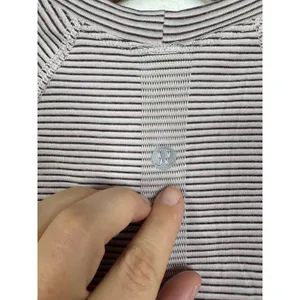 Lululemon Swiftly Tech Short Sleeve Crew Striped Purple White Size 2 thumbnail 4