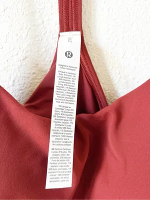 Lululemon Flow Y Dress B/C Cup Cranberry Charm Size XL Athleisure Sporty Tennis thumbnail 3