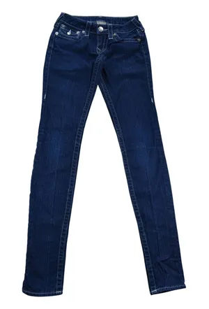 True Religion Julie Skinny Jeans Dark Wash Studded Pockets Low Rise Womens 25x33 thumbnail 1