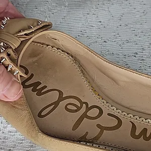 Sam Edelman Raisa studded bow tan slip on ballet flats sz 7.5 thumbnail 10