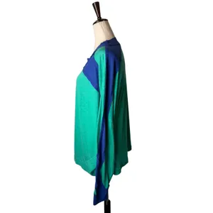 Free People Movement All About It Top Women Large Green Blue Slub Knit Gorpcore thumbnail 6