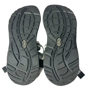 Chacos sandals double strap design. Yellow & gray honeycomb pattern. thumbnail 4