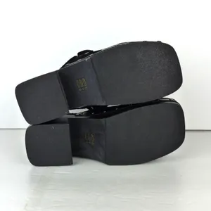 Nasty Gal Slingback Platform Clogs 37 EU Black Suede Studded Square Toe Goth Y2K thumbnail 11