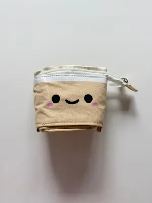 summerfield tea bar boba milk tea pouch, folds into smaller size and has pockets inside, brand new thumbnail 3