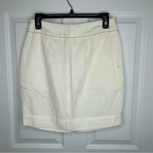Geren Ford‎ Ivory Cotton Pencil Skirt Size 2 thumbnail 2