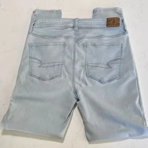 American Eagle Light Blue Women's Jeans. High rise Jeggings. Stretchy. Size 8 thumbnail 5