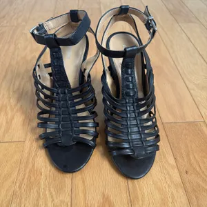 Express sz 7‎ black strappy high heels thumbnail 3