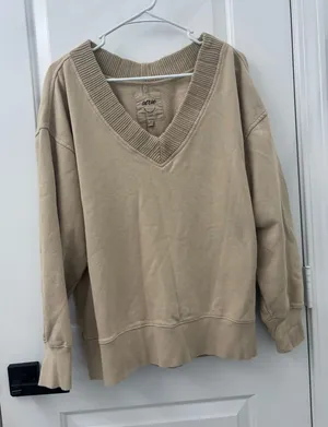 Aerie v neck sweatshirt thumbnail 1