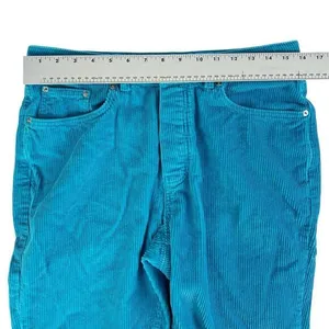 ASOS Design Bright Blue Corduroy Jeans Boot Cut Size‎ 30 X 36 TALL thumbnail 4