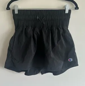 Champion Black High-Waist Athletic Shorts with Drawcord thumbnail 1
