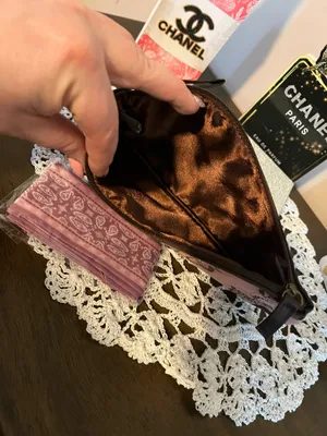 Mauve Pink and Brown Bedazzled Clutch thumbnail 3