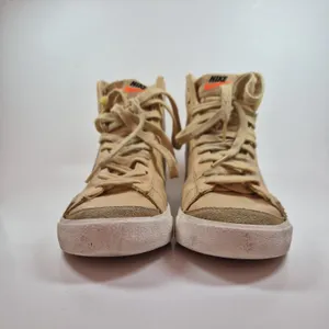 Nike Womens 9 Blazer High Top Sneakers Tan Pink Faux Leather thumbnail 4
