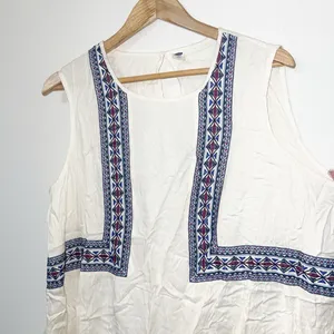 Old navy off white mini shift patterned tank summer dress thumbnail 3