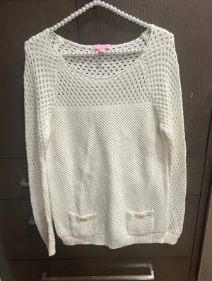 Lilly Pulitzer Kristen sweater cream women's‎ size medium thumbnail 1