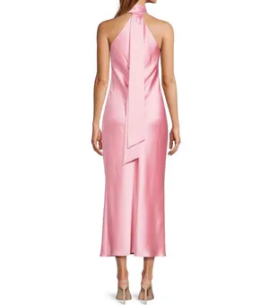Antonio Melani Darah Satin Halter Neck Sleeveless Midi Dress thumbnail 2