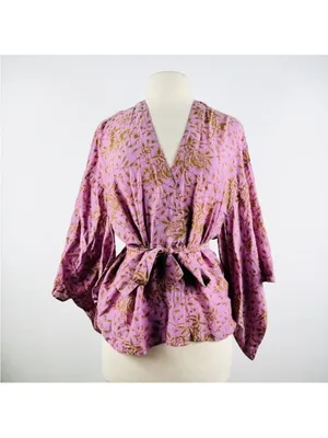 MATTA NY cotton and silk kimono jacket fits S/M NWT thumbnail 3