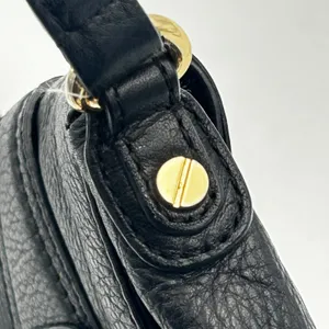 Michael Kors‎ Black Leather Crossbody Bag Womens Small Gold Hardware Y2K Chic thumbnail 13