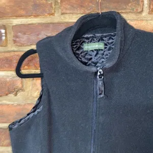 Mountain Lake Vintage Black Fleece Full Zip Vest Jacket Women's thumbnail 2