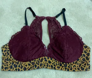 PINK maroon/ animal print bra thumbnail 1