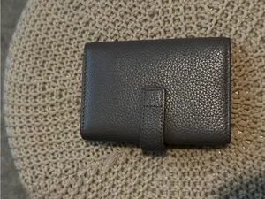 Authentic YSL Gray Pebbled Leather Key Holder with Silver Hardware thumbnail 8
