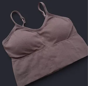 Brown Minimalist Sports Bra with Adjustable Straps thumbnail 3